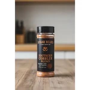 Sugar Beard Southern Cobbler Blend - Sweet Peach Cinnamon & Nutmeg Mix for Pancakes Waffles Ice Cream & Bacon - Dessert-Level Goodness