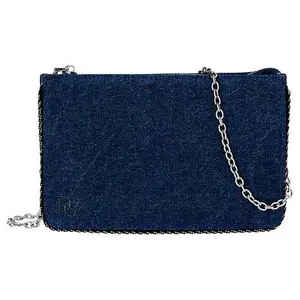 DG2 by Diane Gilman 30th Anniversary Denim Clutch w/Detachable Strap