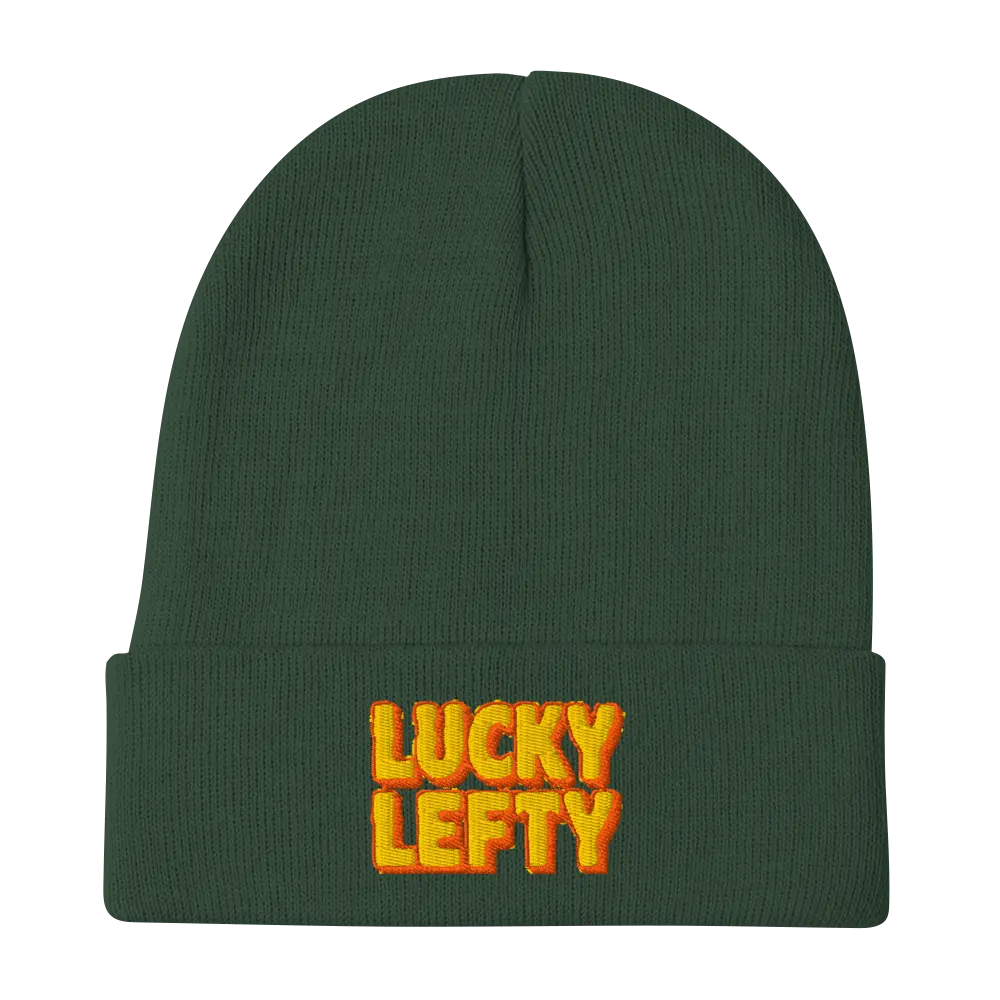 Hunter Green Beanie With 3D Puff Embroidered Oversized Wordmark