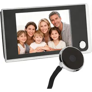 3.5 Inch HD Digital Door Peephole Camera, Low Power High Resolution Door Eye Hole Camera for Outdoor Security Monitoring, No Radio Transmission Required
