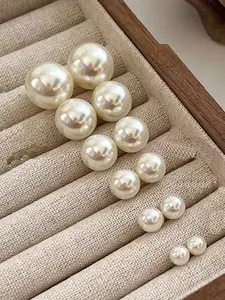 Set of 6 Pairs Pearl Earrings, Elegant Jewelry Set, Perfect for Any Occasion, High-Quality Pearls, Durable Design, Ideal Gift Choice