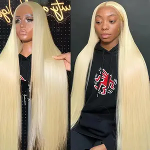 613 Blonde HD Front Lace 13x6 Straight Frontal Human Hair Wigs For Women Pre Plucked Natural Hairline With Baby Human Hair Wigs