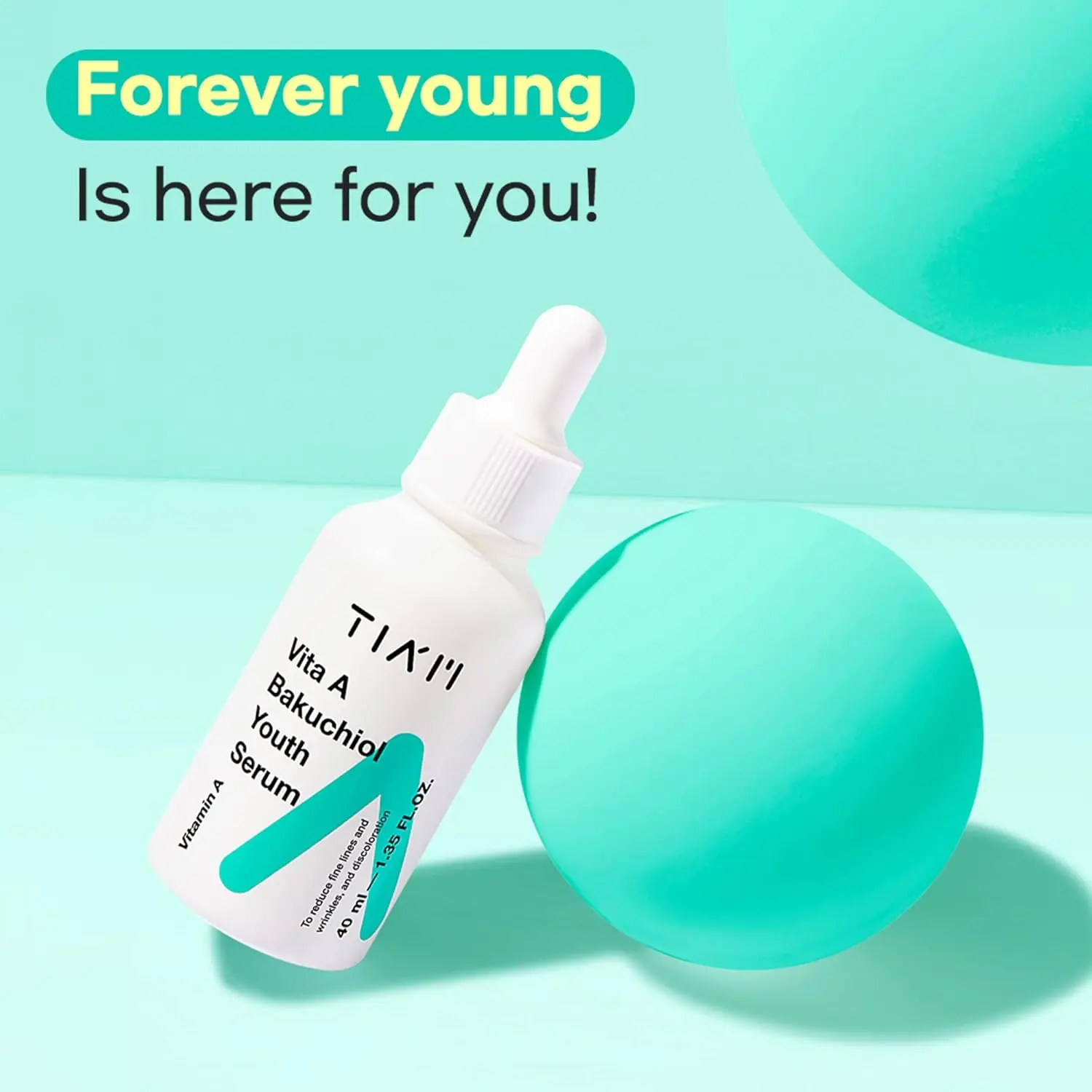 TIAM Vita A Bakuchiol Youth Serum, Facial Serum 1.35 FL.OZ. / 40ml