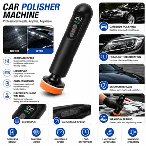 Rechargeable Cordless Car Polisher with Adjustable Speed and LED Display, Portable Waxing Tool for Professional and Home Use # SummerVibes
