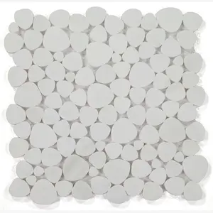 Hudson Dolomite Marble Pebble Mosaic Tile Honed Sample