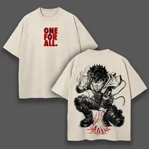 Izuku Midoriya - Deku My Hero Academia T-Shirt, Anime Streetwear Graphic Tee, One For All Washed Cotton Shirt, Hero Costume Battle Pose, Manga Gift for Fans