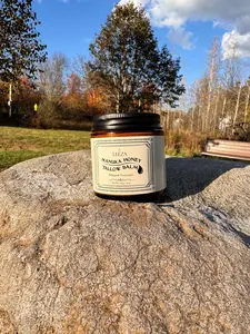 LEEZA Natural Skin Repair Balm Manuka Honey Tallow - Unscented, Nutrient-Rich, Gentle for All Skin Types, Long-Lasting Moisture, Safe for Face, Hands, & Body