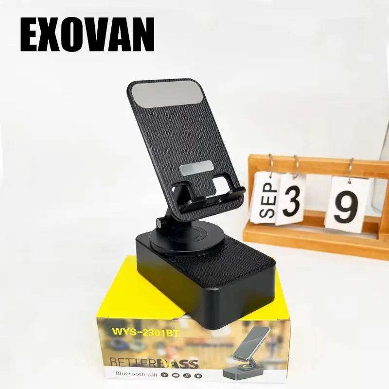 New 3-in-1 Cell Phone Stand & Bluetooth Speaker, Multifunctional Foldable Lazy Bracket Speaker Wholesale from Factory