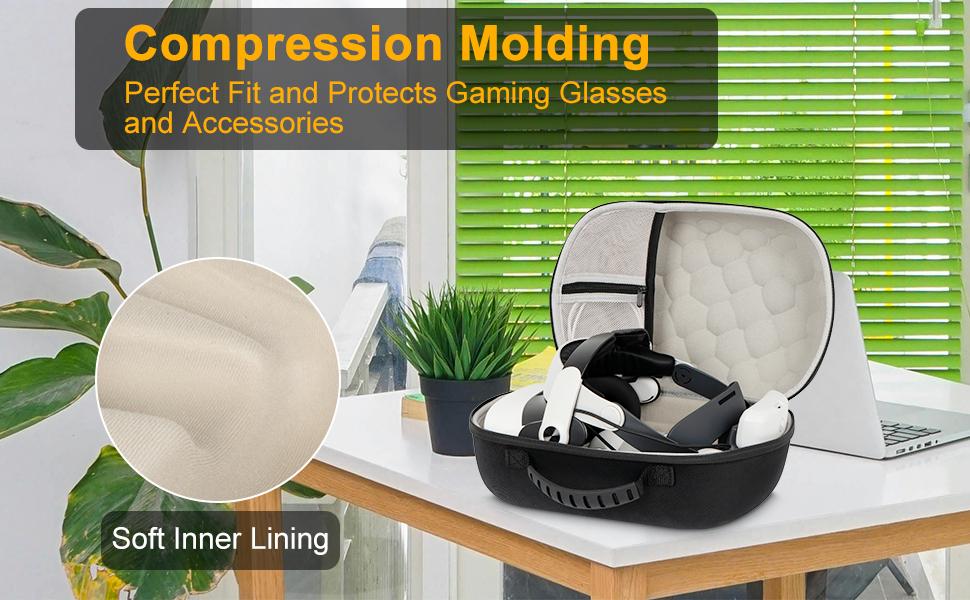 Hard Carrying Case Compatible with Meta Quest 3, Quest 3S and Quest 2 VR Accessories