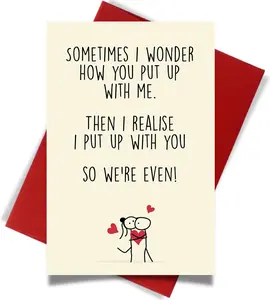 Valentine Day Gift Funny Card with Envelope: Naughty Anniversary & Birthday Card for Boyfriend, Husband, Wife, Fiancée - I Promise to Always Be by Your Side