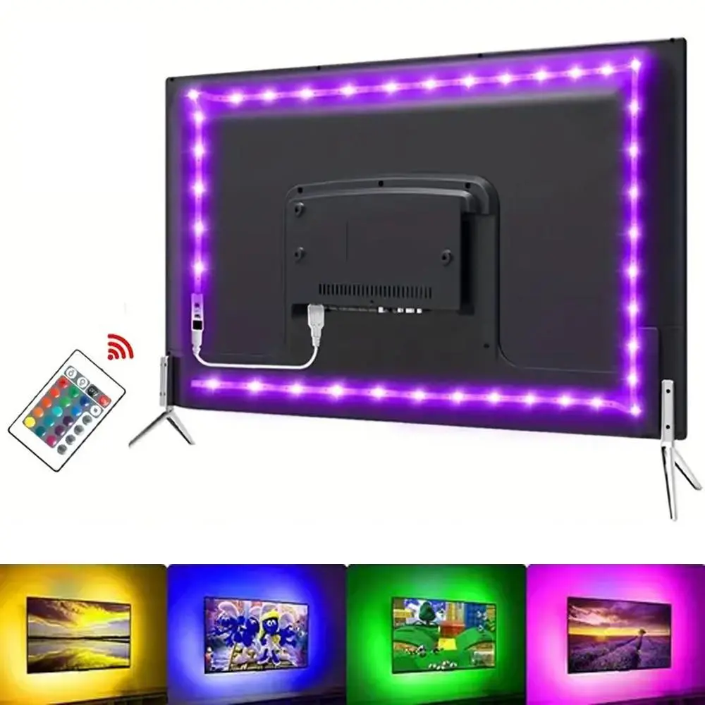 USB-Powered LED Strip Light, DIY TV Backlight Ambient Lighting for Home Décor, LED Light Strips for Bedroom and Living Room Backlit Effects, TV LED Lights, Led Lighted