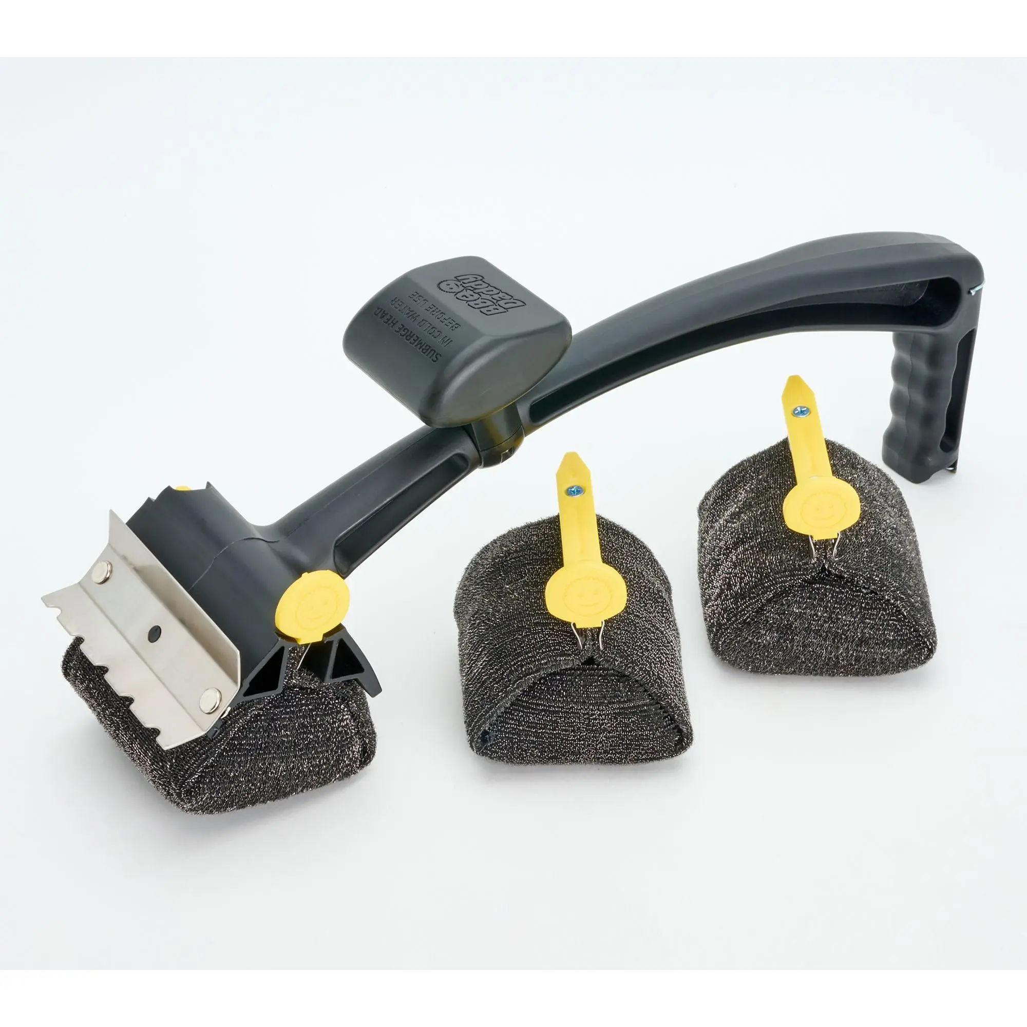 Scrub Daddy BBQ Daddy Grill Brush w/ 2 BBQ Daddy Refill Heads Barbecue Utensils