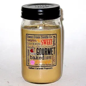 Swan Creek 100% Soy 24 Oz. Jar Candle - Salted Caramel Popcorn