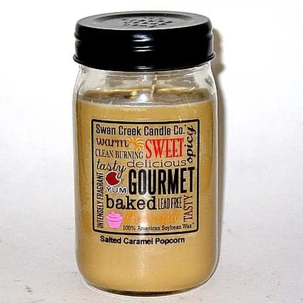Swan Creek 100% Soy 24 Oz. Jar Candle - Salted Caramel Popcorn
