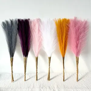 Simulated fireworks reed, 10 pieces per bunch, artificial reed grass, set of dogtail grass for window decoration, Vibrant Faux Flowers