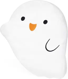 Halloween White Ghost Pillow Stuffed Plush Shaped Pillow Cute Decorative Throw Pillows for Bed Couch Sofa Cushion Car