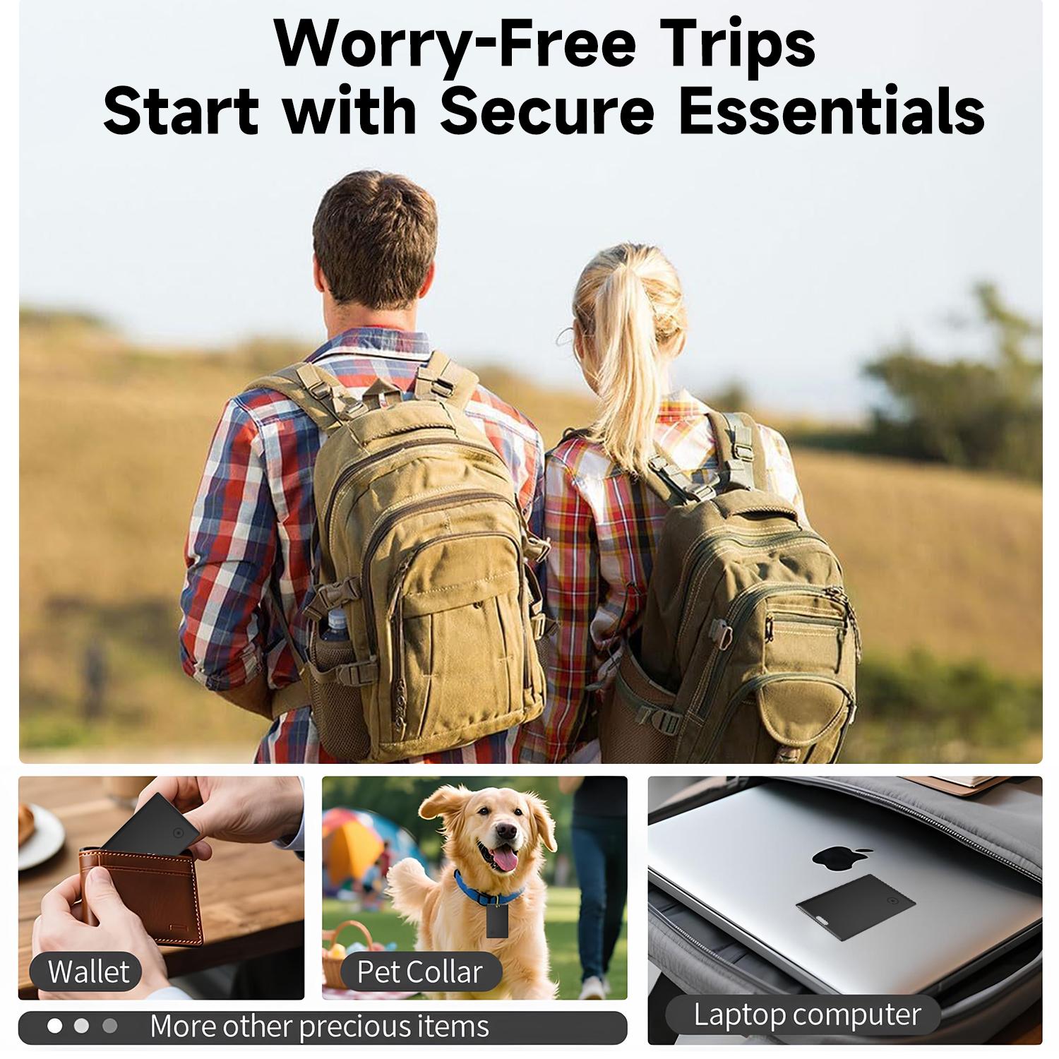 [Apple MFi Certified] Wallet Tracker Card Works with Apple Find My (iOS Only) — Ultra-Thin, 3 Year Battery No Charging Needed,Bluetooth Tracker for Wallet,Passport,Luggage,Key