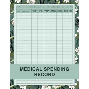 Medical Spending Record: A Logbook for Keeping Track Your Medical Expenses, Bills, and Payment All in One Place | Health Expense Organizer Paperback – December 8, 2023