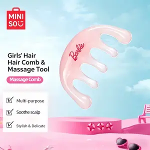 Barbie 5-Claw Meridian Massage Comb, Pink Resin Scalp Massager for Head Neck Face, Stress Relief Hair Growth Comb, Cute Barbie Hair Tool for Girls#Summervibes