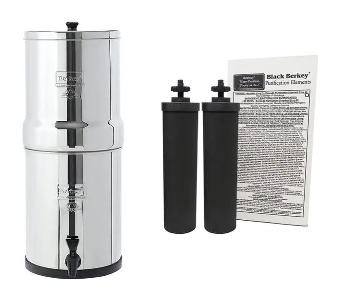 Travel Berkey Water Filter System 1.5 Gallon (5.7 liters) Capacity