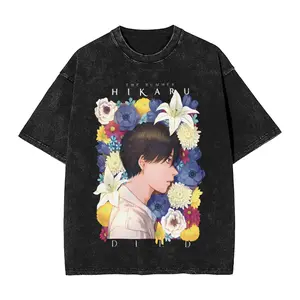 valentine shirts The Summer Hikaru Died Washed T Shirts Streetwear8 Hip Hop Vintage T-Shirts Yoshiki Tees for Men Women Cotton Oversize Printed