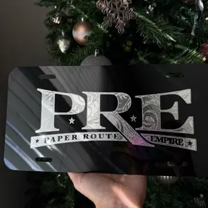 PRE Chrome Engraved License Plate