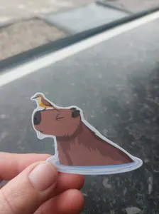 capybara sticker vinyl laptop sticker water bottle waterproof sticker one piece suitcase sticker cute capybara kawaii stickers