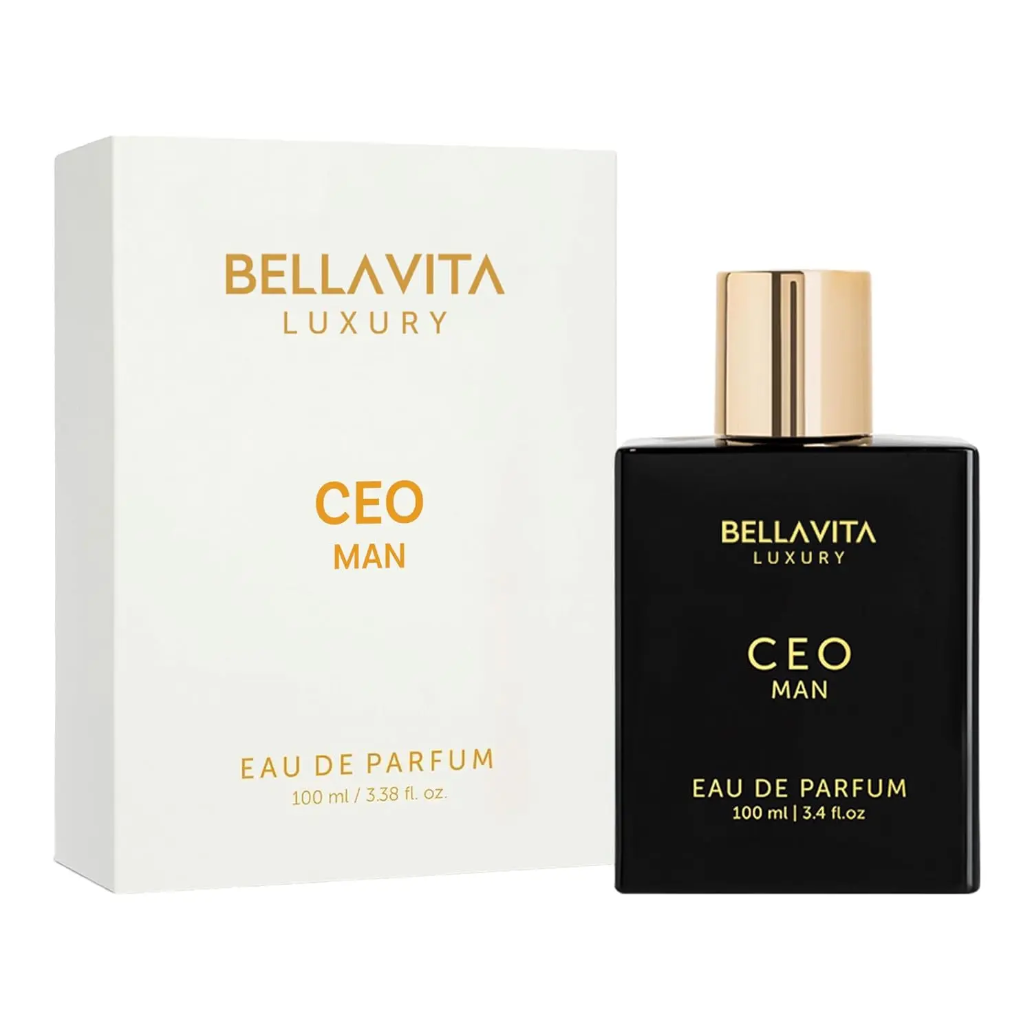 Bellavita Luxury CEO MAN Eau de Parfum | 100 ml (3.4 fl.oz.) | Perfume for Men | Mandarin, Lemon, Lavender, and Vetiver Notes | Long Lasting Men's Fragrance | Gift for Father's Day