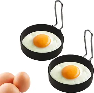 Non-Stick Egg Ring,Stainless Steel Ring for Frying Eggs,Round Mold,Shaping Eggs,Round Fried Egg Mold Household,Cooking Tools for Breakfast