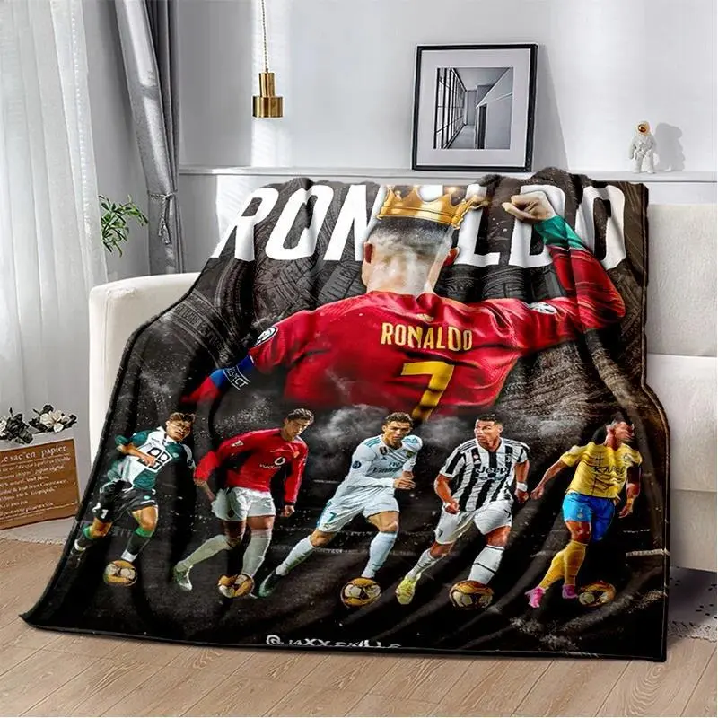 Cristiano Ronaldo Blanket  CR7 Soft Flannel Blanket Football Fans Gifts Suitable For Sofa Beds Living Rooms Suitable For Children And Adults Birthday Gifts Holiday Party Home Decoration Halloween Blanket Christmas Blanket