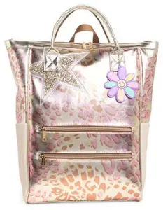 Leopard Print Backpack in Pink Multi