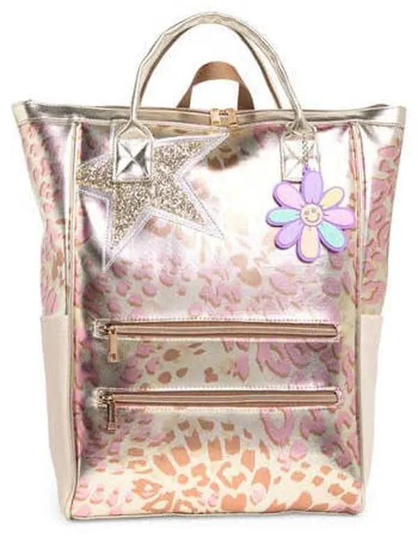 Leopard Print Backpack in Pink Multi