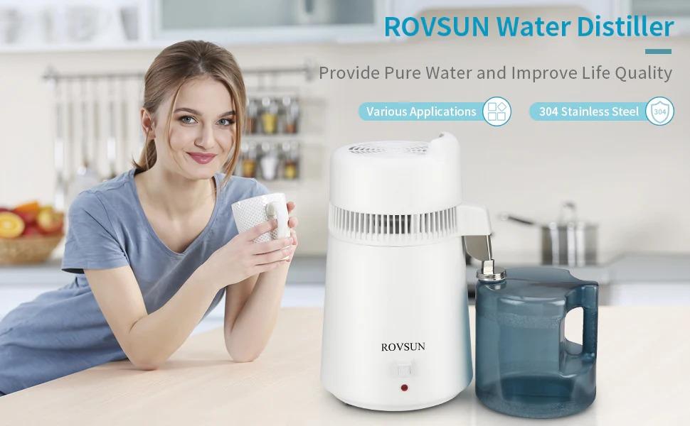 [FLASH SALE] ROVSUN 1.1 Gallon Water Distiller Countertop White