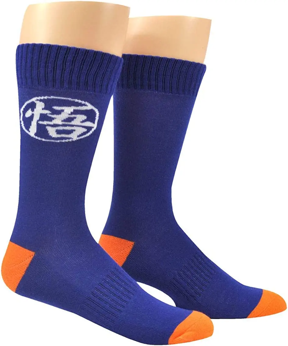 Women's Dragon Ball Z Symbol Anime Blue Sports Athletic Crew Socks, Sports Athletic Socks