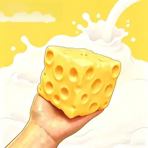 2026 New Stress-Relief Toy: Slow-Rising "Cheese" Squeeze Toy — Ultra-Soft, Moldable Stress-Relief Cheese Ball