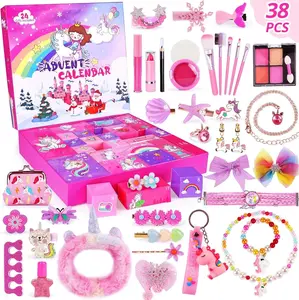 Valentine's Day Gift  Advent Calendar 2025 Girls 24 Days Christmas Countdown Calendar Unicorn Kit Xmas Gifts for Kids Christmas Stocking Stuffers Toys for 4 5 6 7 Year Old Girl Birthday Xmas Gifts