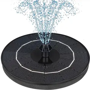 Upgraded Solar Fountain with Easy Install Nozzle and Fixer, Solar Powered Fountain Pump for Bird Bath, Garden, Pond, Pool, Fish Tank, Outdoor