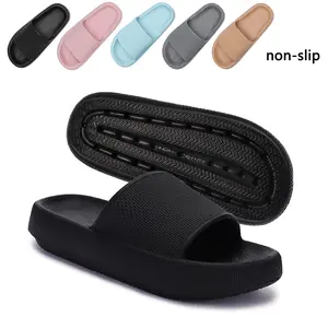 Thick Sole Slides for Women and Men - Comfortable Soft Non-Slip Waterproof Slides - All Season Stylish Casual Daily Wear | Ultra Soft Cushion, Trendy Look, Indoor/Outdoor Use