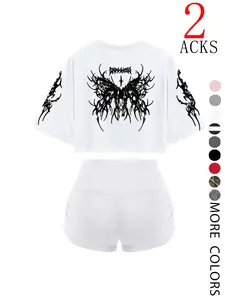 Women's Fitness Shorts Set, Elastic Waistband Design, Casual & Gym Wear, Workout Summer Clothes, Perfect for Daily Use, Comfortable Women's Underwear, Sportswear Set, Sports Clothes, Fitness Clothing, Training Clothes
