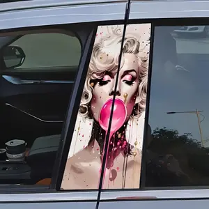 Creative Car Body Sticker, Bubble Woman Pattern Car Window Decal, Car Body Decorative Sticker for Car, Wall, Glass, Car Accessories, Car Decals