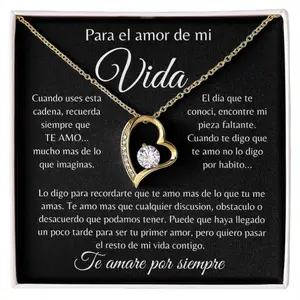 Para El Amor De Mi Vida | Regalo Para Esposa | Novia | Pareja | Navidad | Forever Love Necklace | Mi Amor | Regalo para Mujer | San Valentín