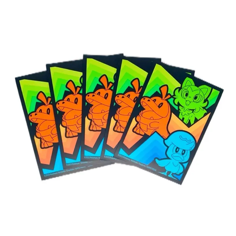 Pokemon TCG: Paldea Evolved Elite Trainer Box Card Sleeves - Sprigatito, Fuecoco and Quaxly (65-Pack)