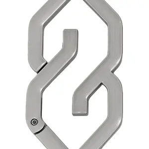 1pc Original S-Type Closed Metal Keychain For Bags Pendant, High-End Design Bag Accessory Purse Accessories, Spring Snap Head Waist Belt Buckle Decoration