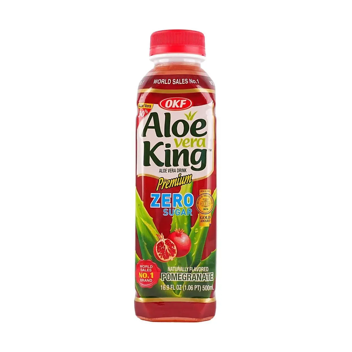 OKF Aloe Vera Pomegranate Juice Drink 500ml - Sugar-Free, World's  Aloe Drink