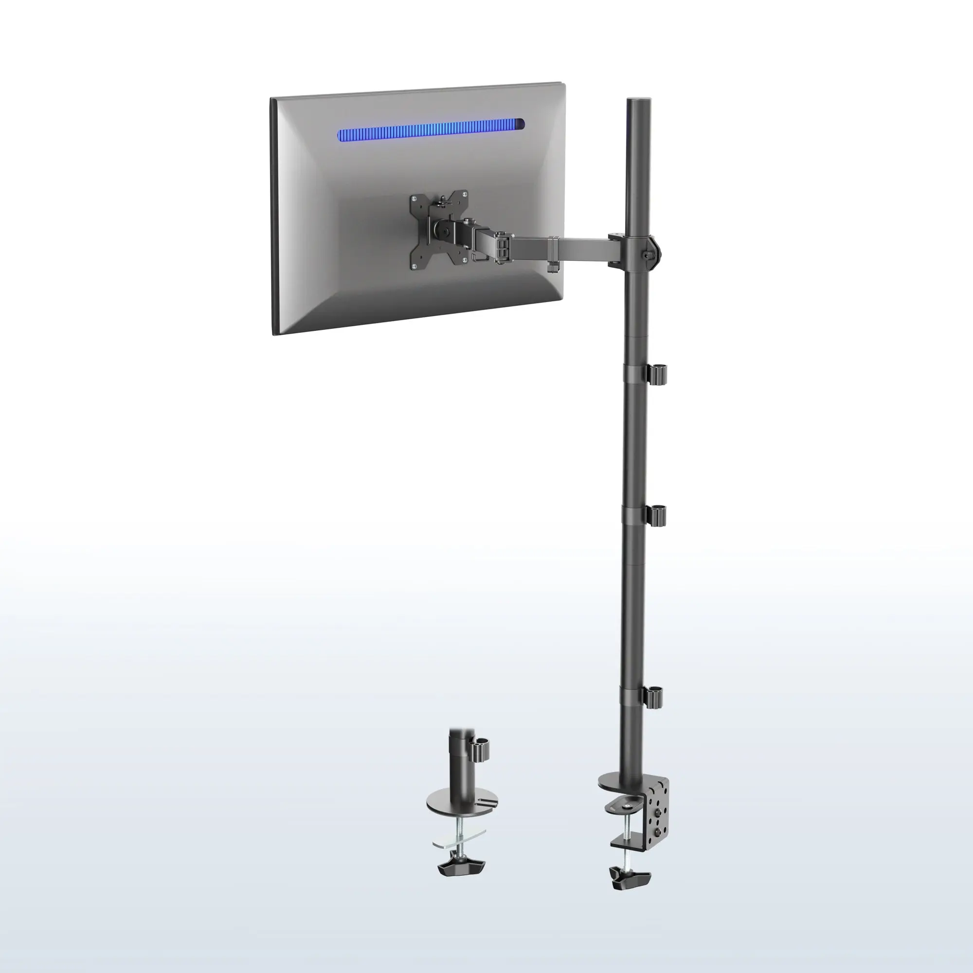 Single Monitor Extra Tall Desk Mount - Up to 38" Screens
