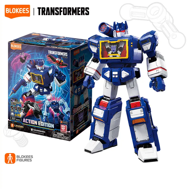 Blokees Transformers Action Edition 03 Soundwave Buildable  Kit, DIY Jointed Assembly Model Kit for Toys & Hobbies Building Play