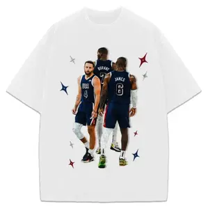 👕 Stephen Curry Kevin Durant And LeBron James USA Basketball Championship Graphic Tee