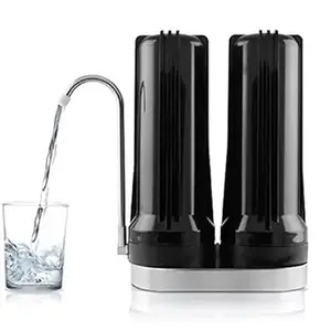 APEX EXPRT MR-2050 dual countertop filter with carbon & pH alkaline media. Easy faucet install: reduces metals, bad taste & up to 99% chlorine.