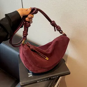 Timeless Burgundy Suede Knot Bag | Elevate Every Fall Outfit#OldMoneyStyle #SuedeBag #BurgundyBag #KnotBag #FallFashion #TimelessStyle #HandbagElevated