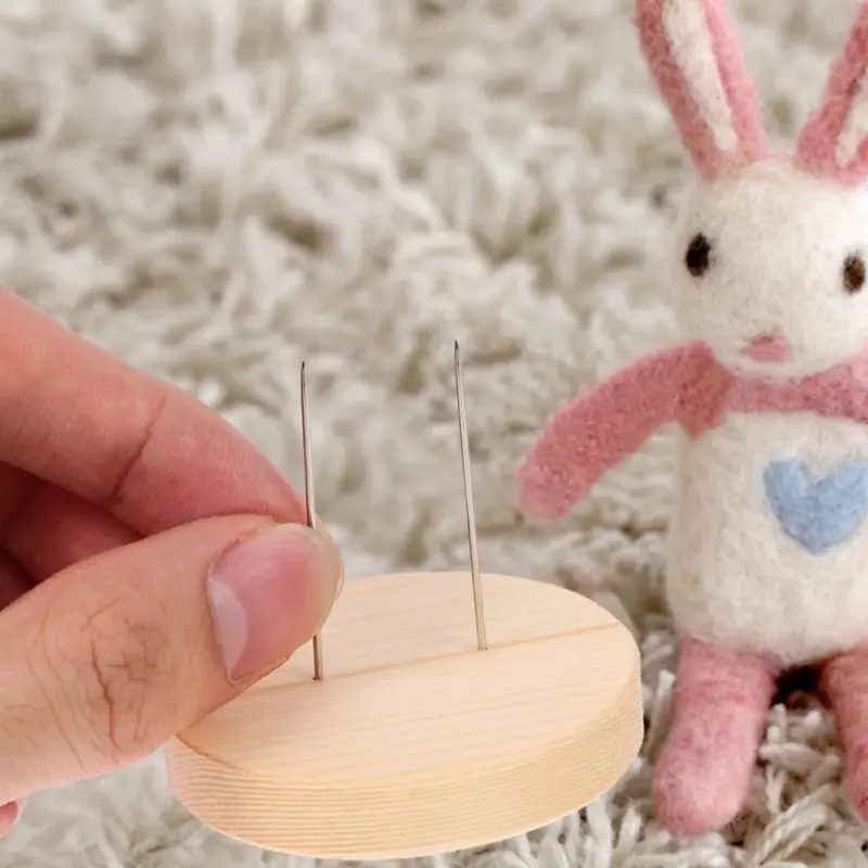 Small wooden base for small doll Small wooden base for small doll